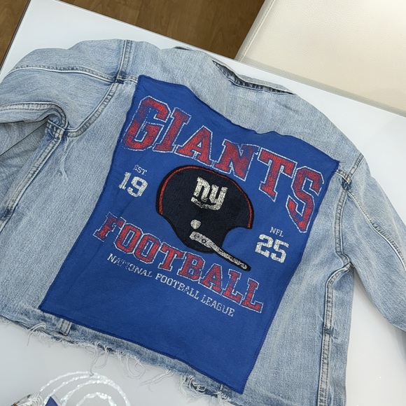 Up cycled Vintage Levi New York Giants Denim Jacket - Picture 7 of 7